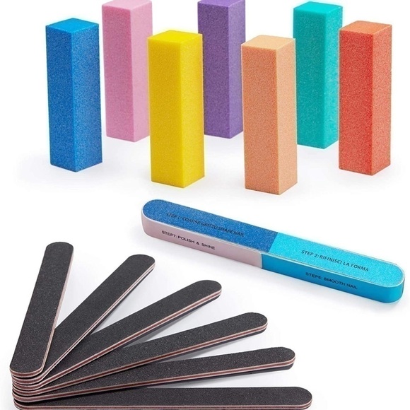 New-14 PCS Manicure Tool Kit-6 Nail Files, 7 Buffer Blocks, 7 Way Nail Buffer - Picture 1 of 10